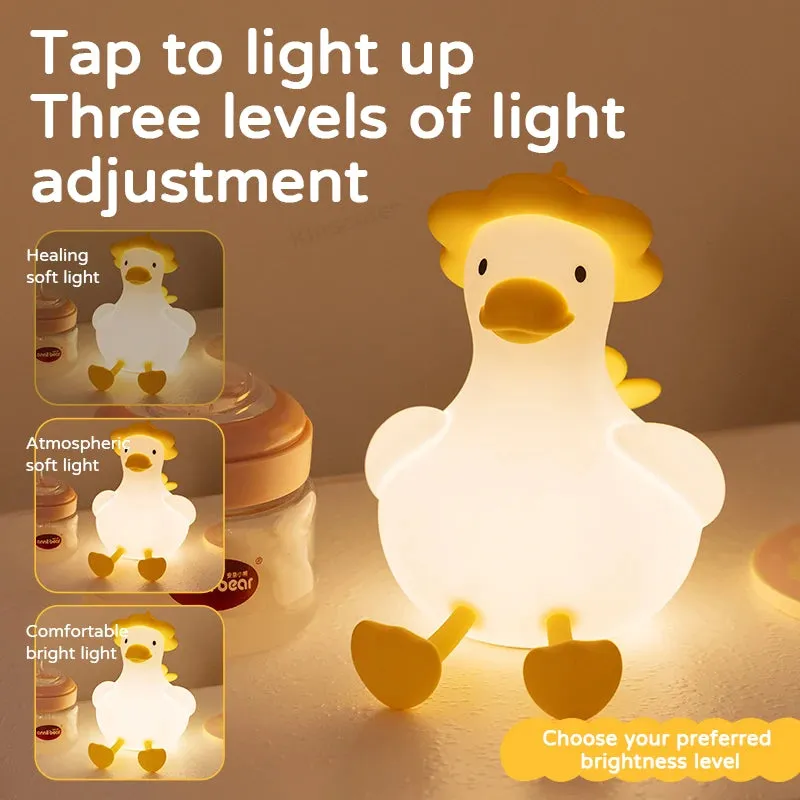🌈 Kawaii Cloud Silicone Night Light ☁️ - Touch-Activated Lamp for Kids' Rooms 🎉 - Adorable Ambient Glow & Cartoon Decor ✨ - Perfect Holiday Gift! 🎁