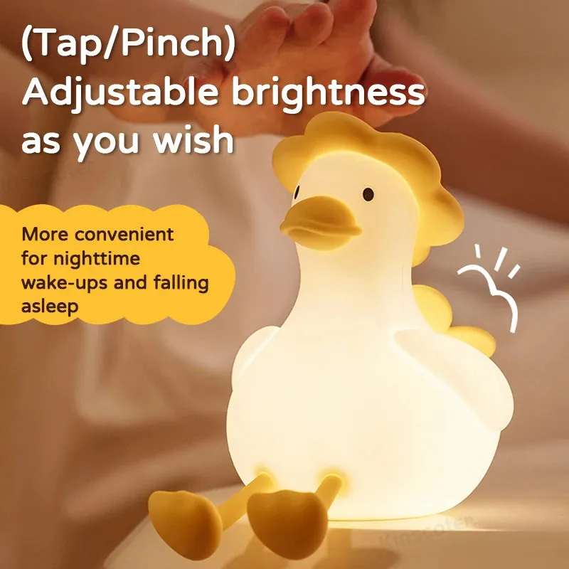 🌈 Kawaii Cloud Silicone Night Light ☁️ - Touch-Activated Lamp for Kids' Rooms 🎉 - Adorable Ambient Glow & Cartoon Decor ✨ - Perfect Holiday Gift! 🎁