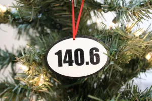 140.6 Triathlon Christmas Ornament - Great gift for Ironman triathletes!