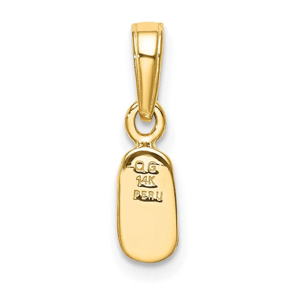 14k  3D Baby Shoe Charm