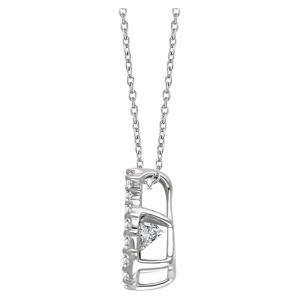 14k White Gold 1/2 CTW Diamond 16-18" Mystara® Necklace
