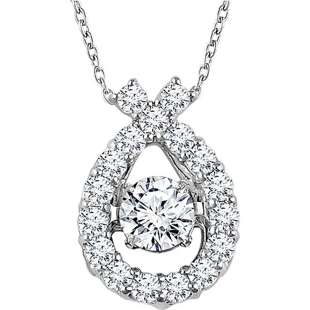 14k White Gold 1/2 CTW Diamond 16-18" Mystara® Necklace