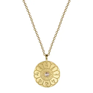 18K Gold Medium Ritual Bell Pendant with Diamond