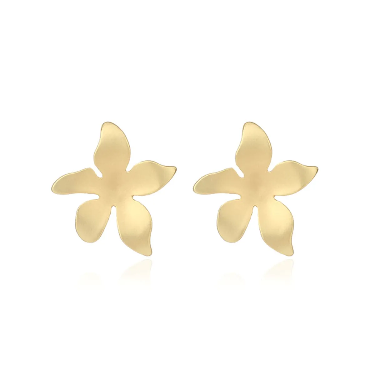 18K Gold-Plated Tropical Flower Stud Earrings