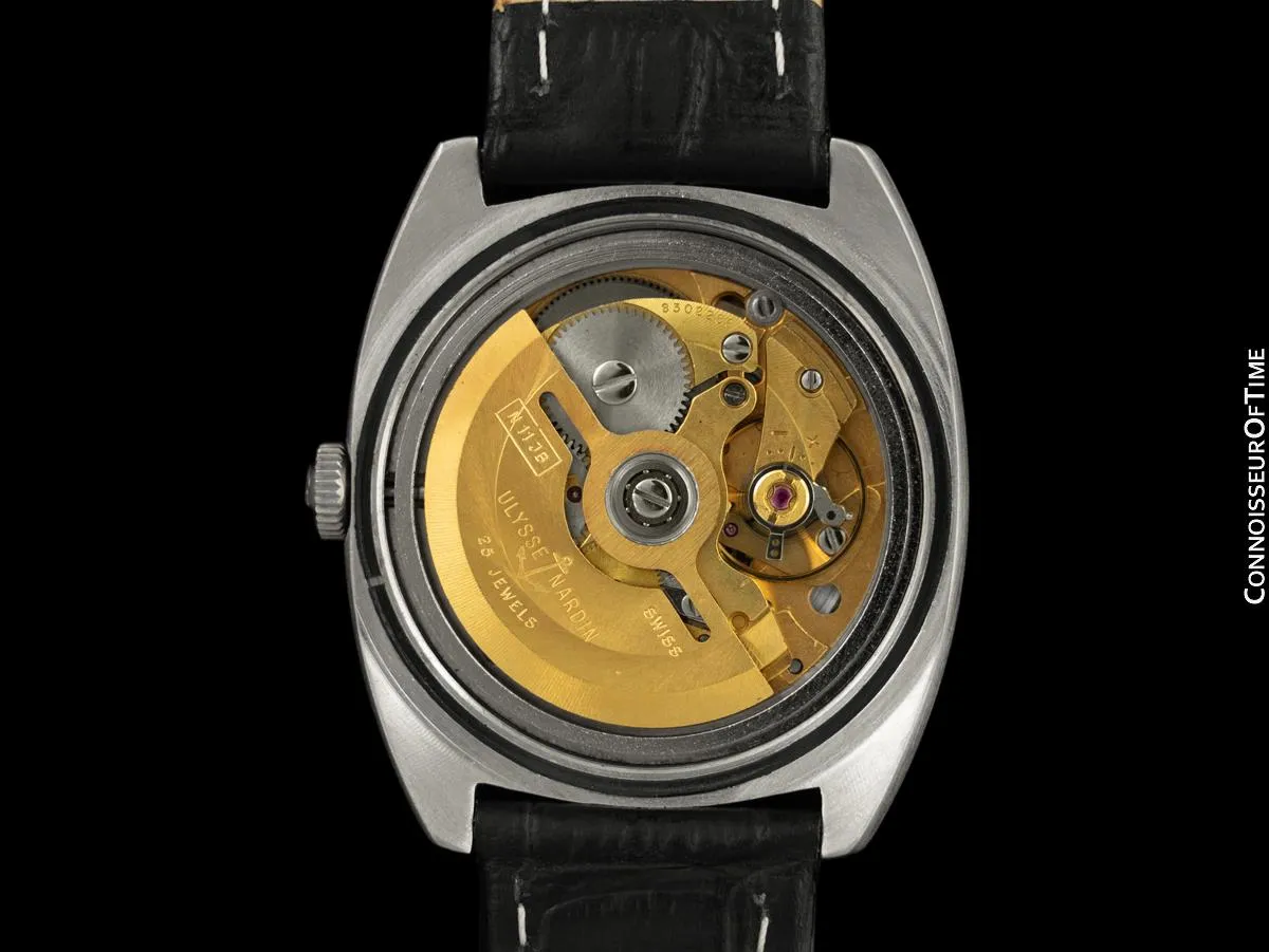 1960's Ulysse Nardin Vintage Mens Day Date Automatic Watch - Stainless Steel