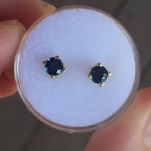 .81 TCW DARK BLUE MONTANA SAPPHIRE EARRINGS