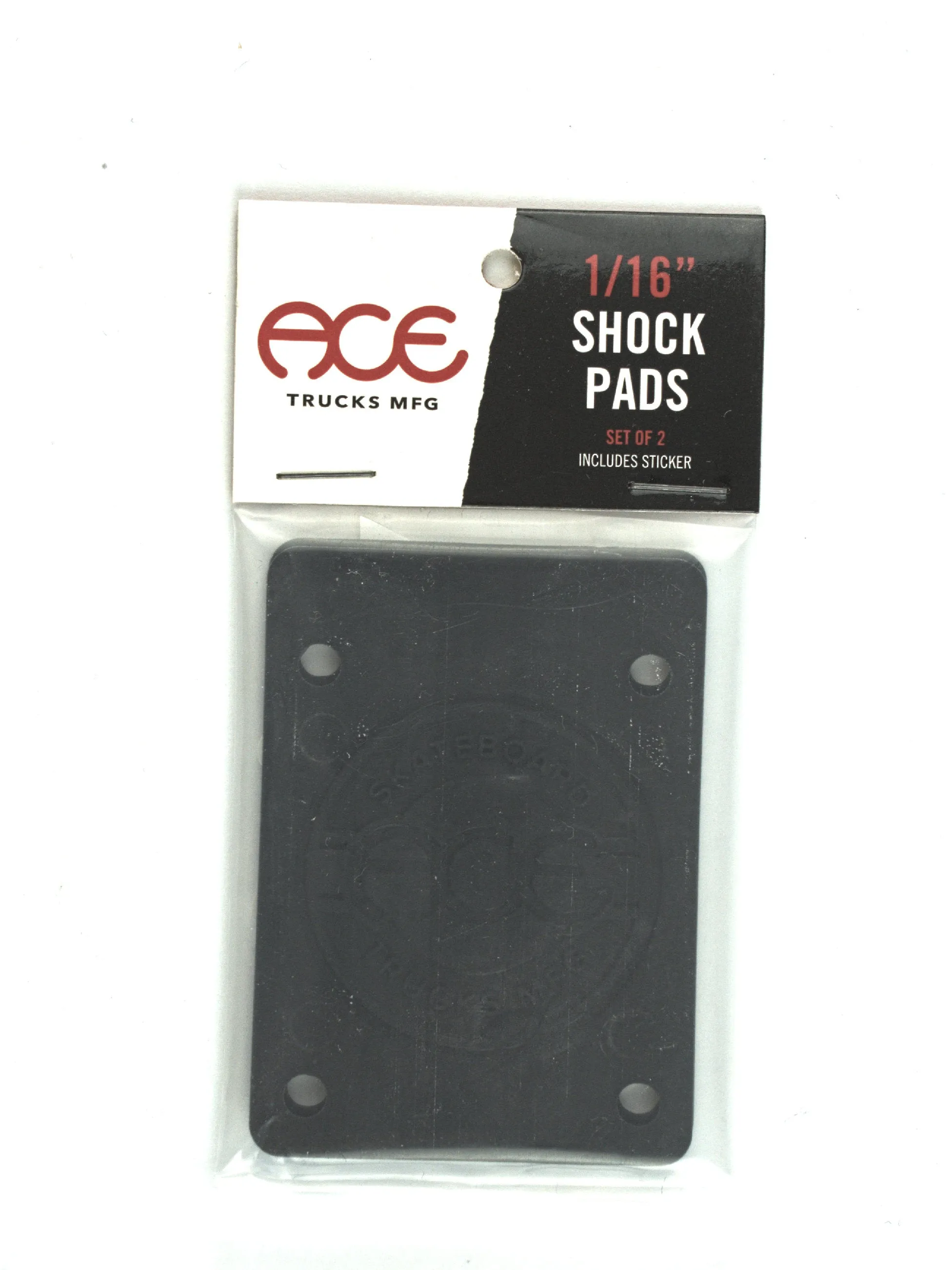 Ace Trucks - Shock Pads - 1/16 Inch Riser Pads - Black