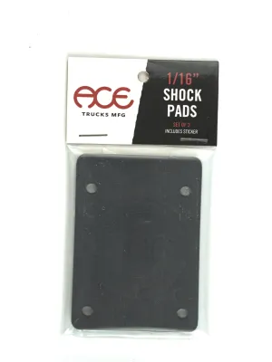 Ace Trucks - Shock Pads - 1/16 Inch Riser Pads - Black