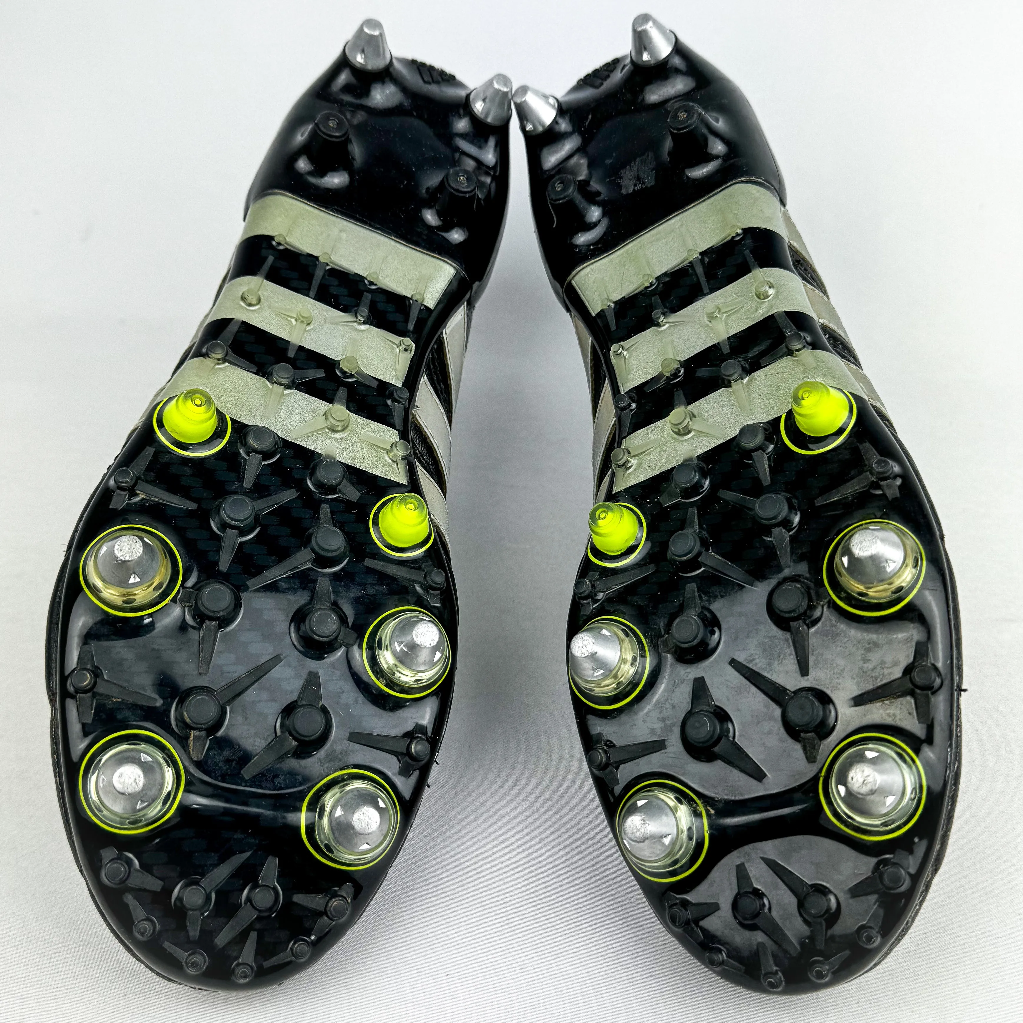 Adidas Ace 15.1 Leather SG - Black/Silver Metallic/Solar Yellow *Wore Once*