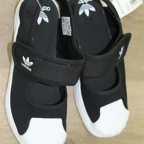Adidas Originals Superstar 360 Sandal Size 2.5 Little Kids Slip On FV7586 Black