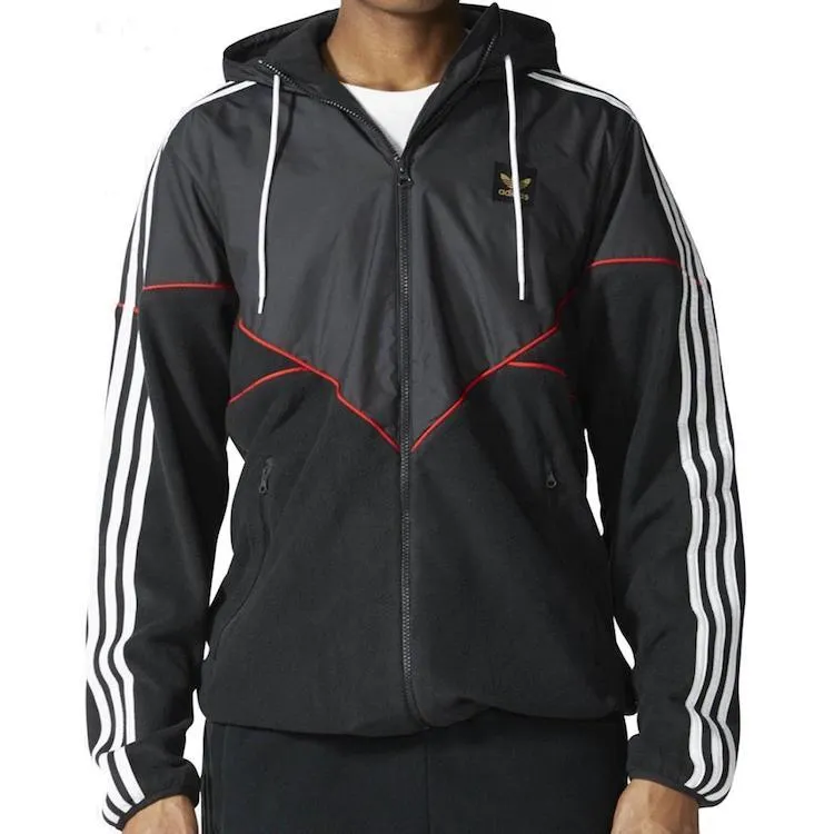 Adidas Skateboarding Premier Windbreaker Black/Utility Black/Scarlet Jacket