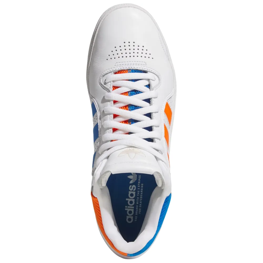 Adidas Tyshawn Skate Shoes | White, Orange & Bluebird