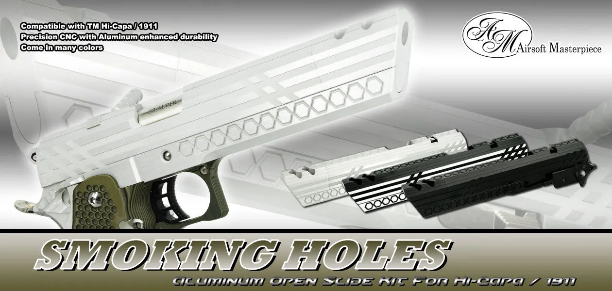 Airsoft Masterpiece SMOKING HOLES Open Slide Kit for Hi-CAPA (Two Tone)
