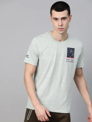 Alcis Men Green Solid Round Neck Running T-shirt