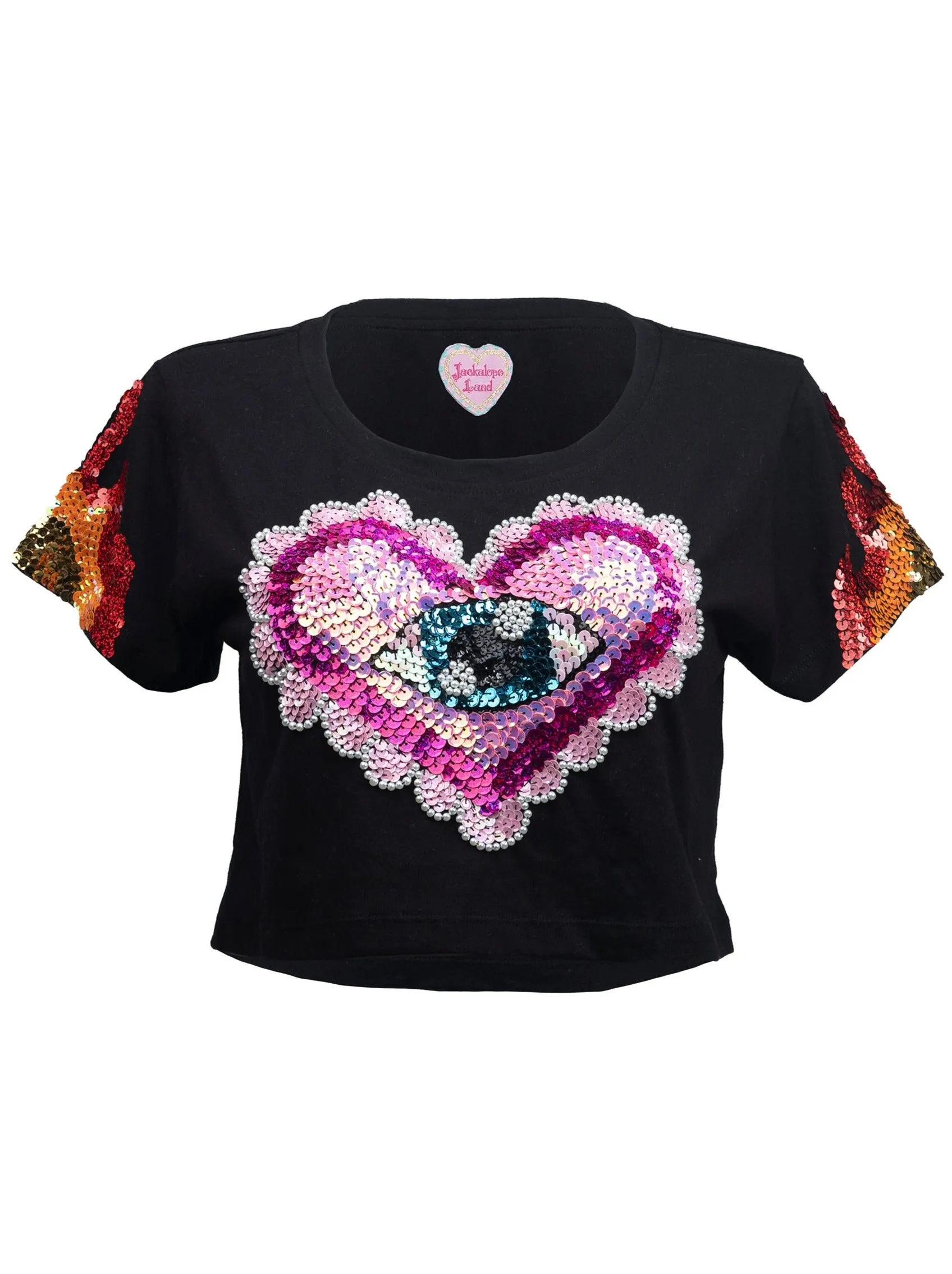 All Seeing Heart Crop Top (Tie Dye)
