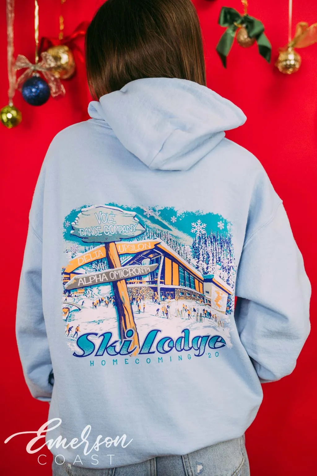 Alpha Omicron Pi Ski Lodge Homecoming Hoodie
