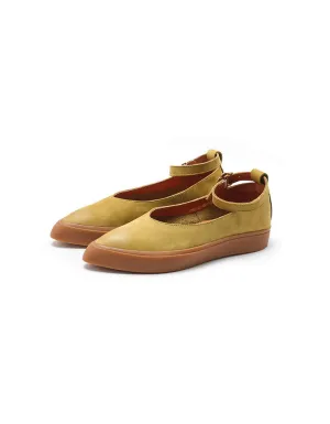 Ankle Strap Pointed Toe Retro Flat Shoes