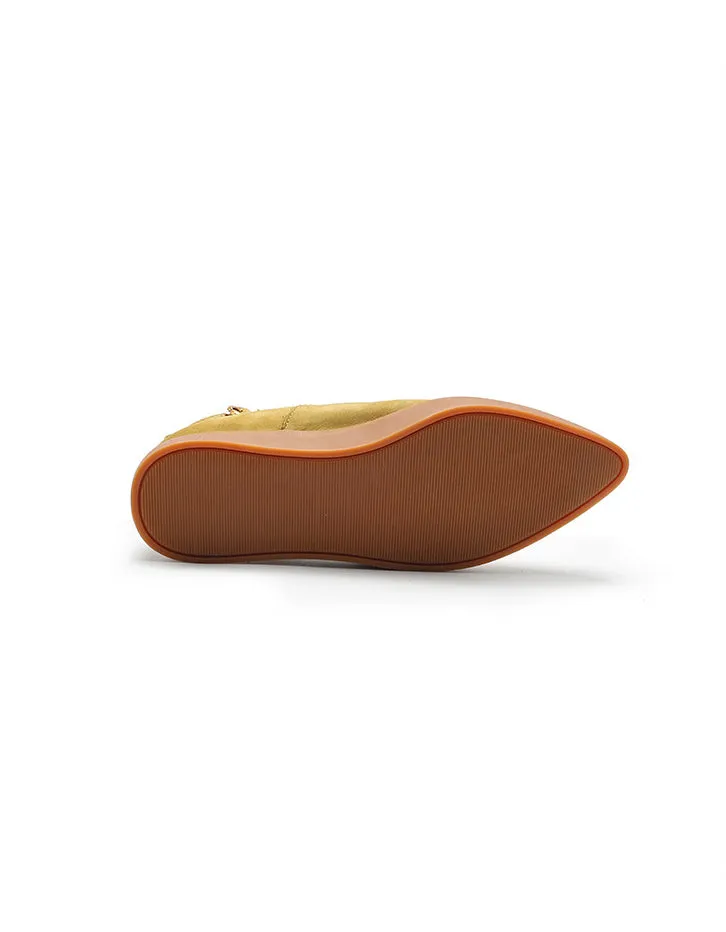 Ankle Strap Pointed Toe Retro Flat Shoes