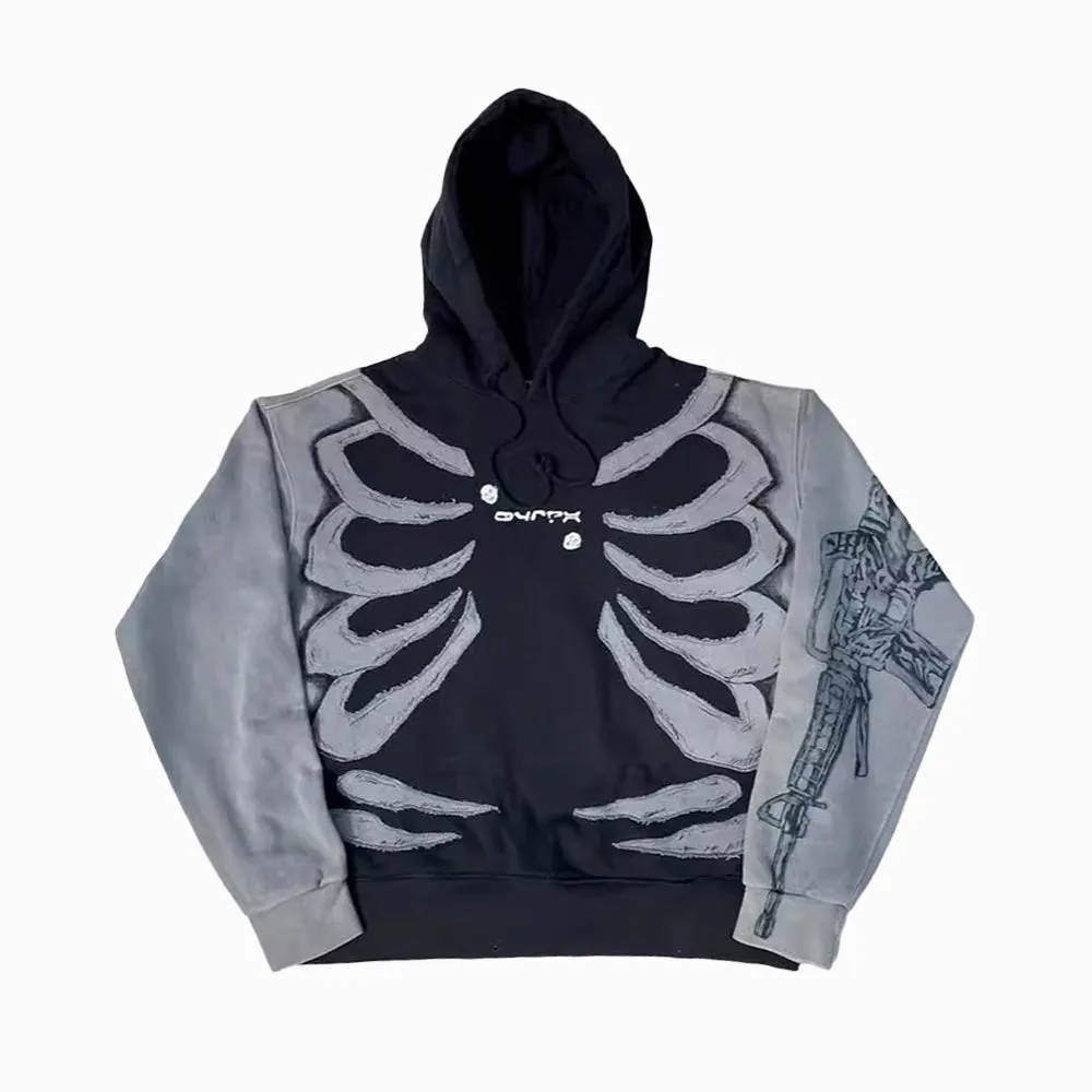AokLok Skeleton Machine Gun Hoodie
