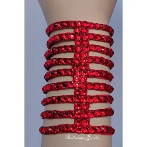 Ballroom Bracelet Strands in Light Siam red
