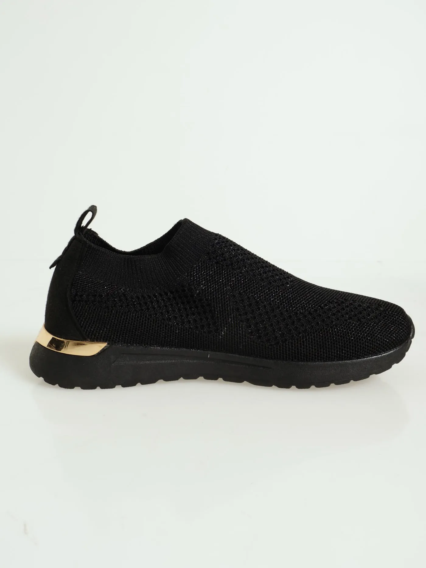 Basic Flyknit Slip On Sneaker - Black