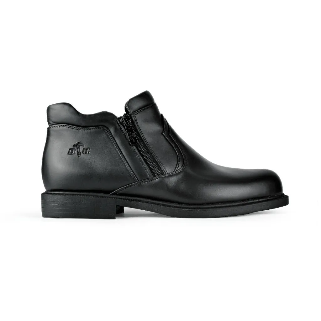 Black Hammer Men Formal Mid Cut with Double Zip Shoes BH3704-YM