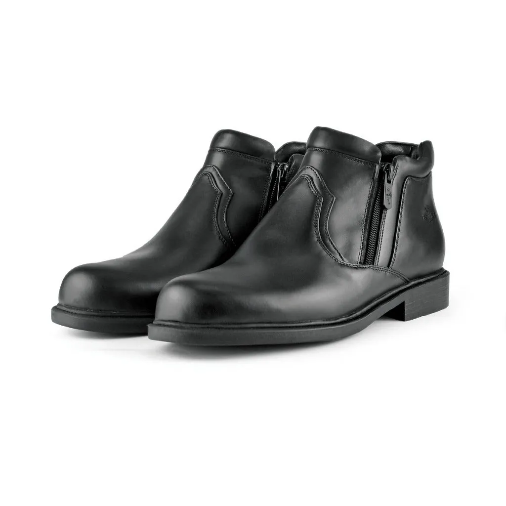 Black Hammer Men Formal Mid Cut with Double Zip Shoes BH3704-YM
