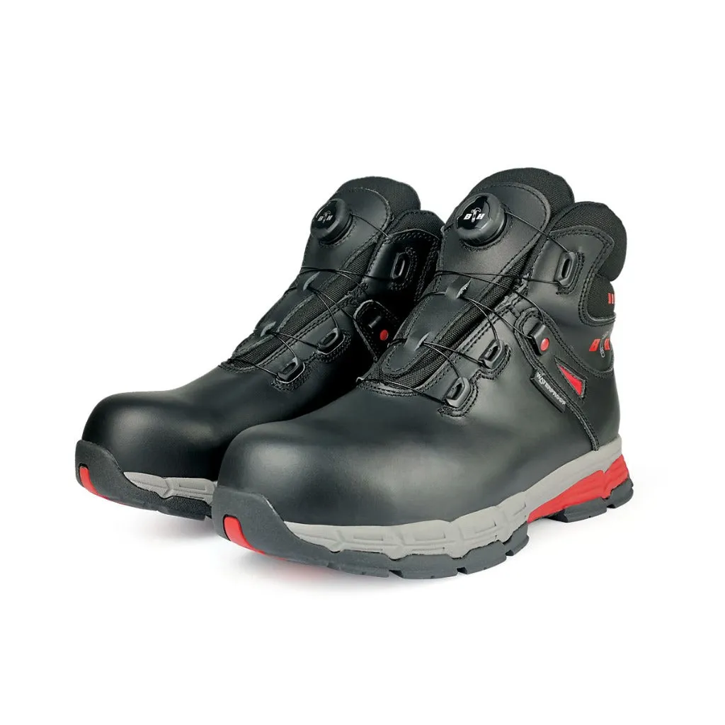 BLACK HAMMER Pro Series Men Waterproof Mid Cut with Fastlock Safety Shoe BH-1107-RS