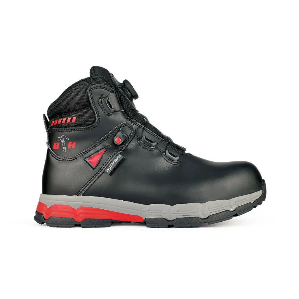 BLACK HAMMER Pro Series Men Waterproof Mid Cut with Fastlock Safety Shoe BH-1107-RS