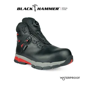 BLACK HAMMER Pro Series Men Waterproof Mid Cut with Fastlock Safety Shoe BH-1107-RS
