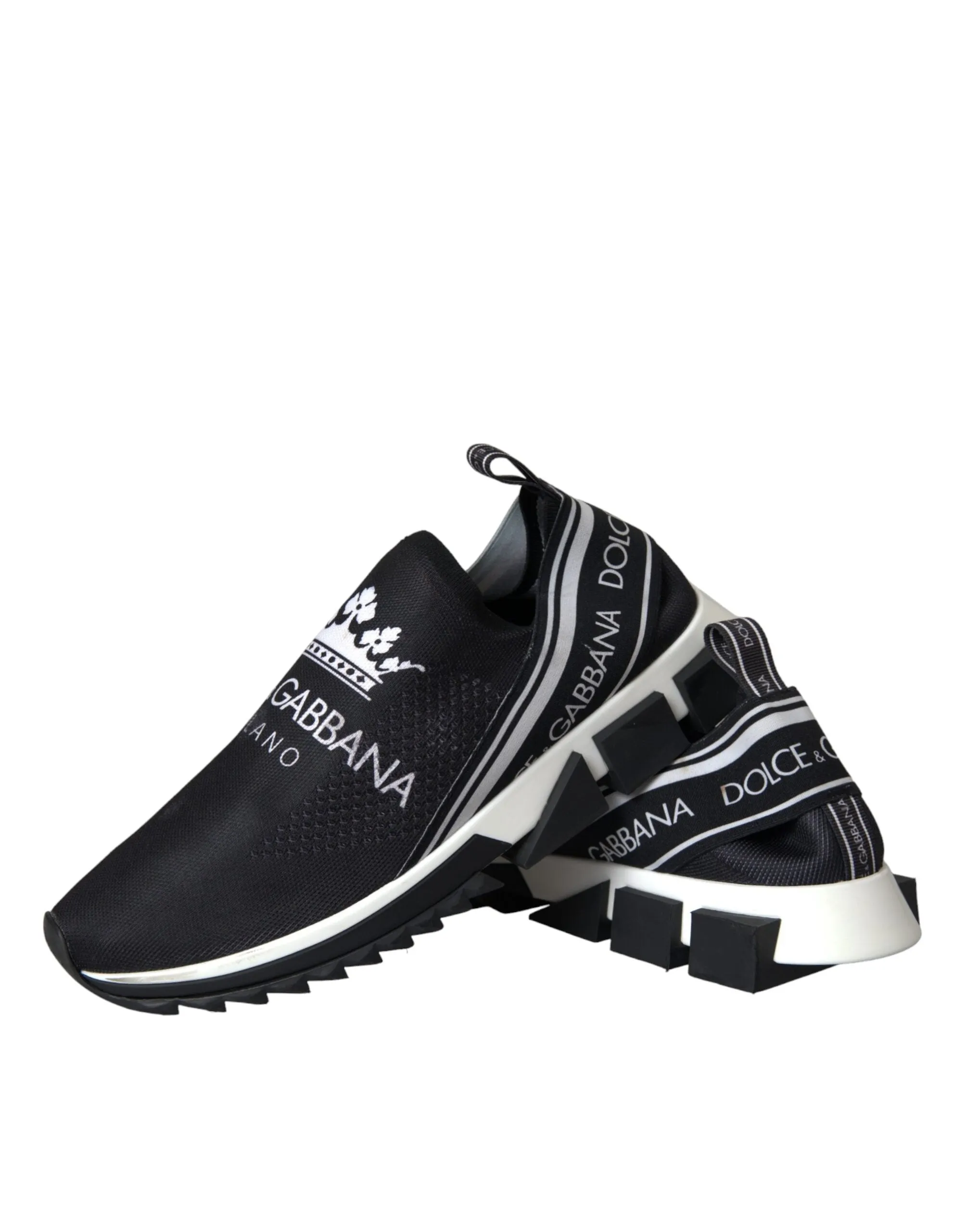 Black White Sorrento Slip On Sneakers Shoes