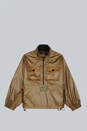 BRAIN DEAD THERMO HEAT RUNNING PULLOVER JACKET BROWN REACTIVE