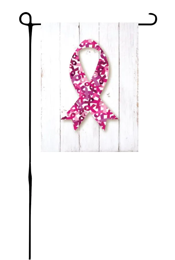 Breast Cancer Multi Ribbon Garden Flag