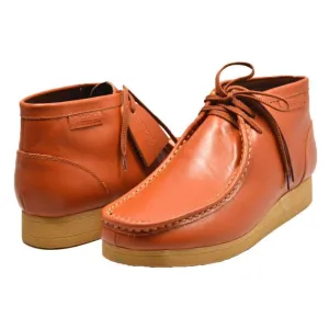 British Walkers New Castle 2 Men's Caramel Leather Ankle Boots