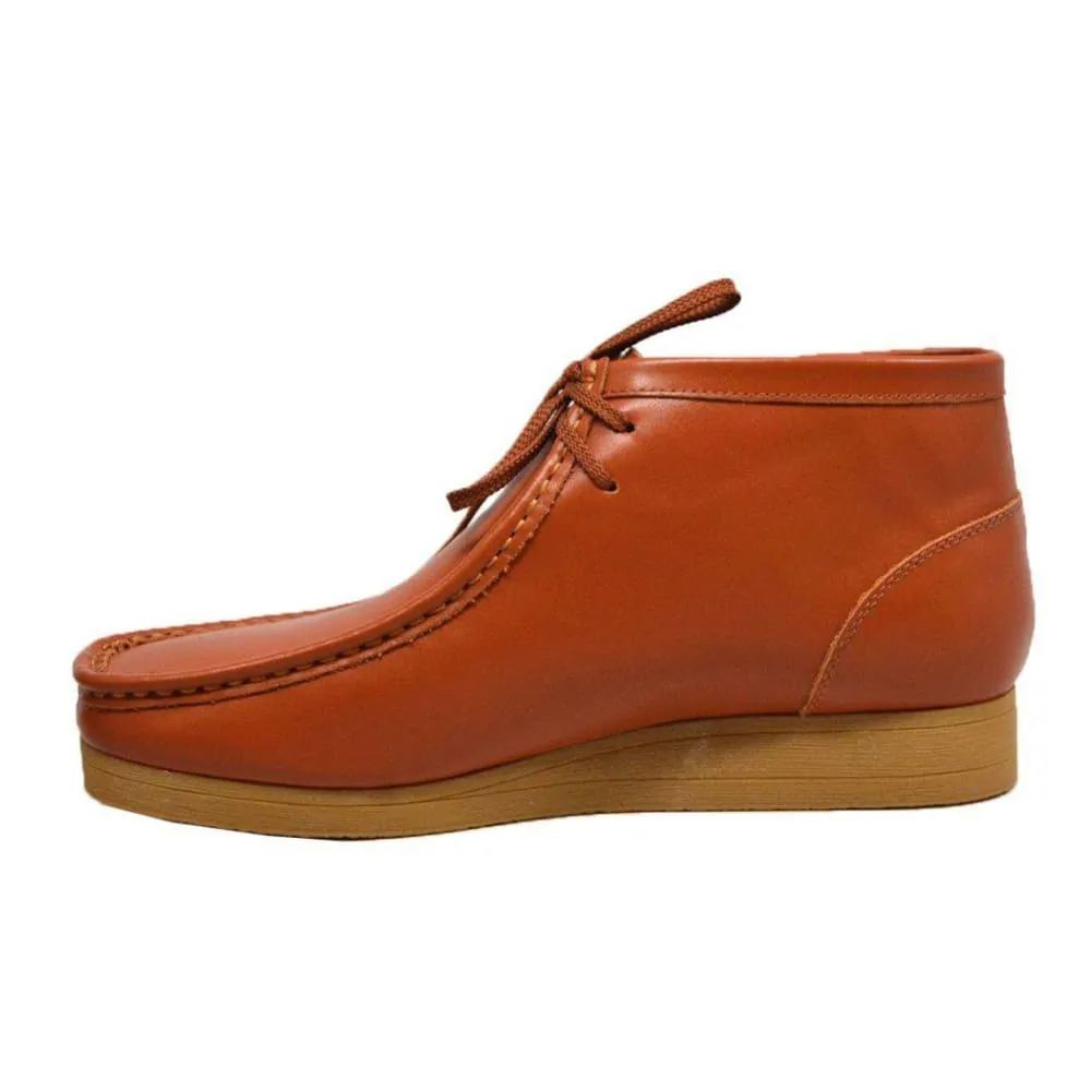 British Walkers New Castle 2 Men's Caramel Leather Ankle Boots