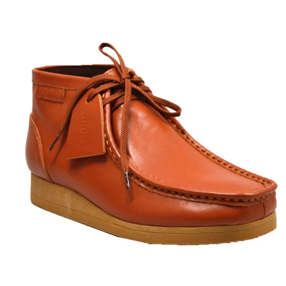 British Walkers New Castle 2 Men's Caramel Leather Ankle Boots