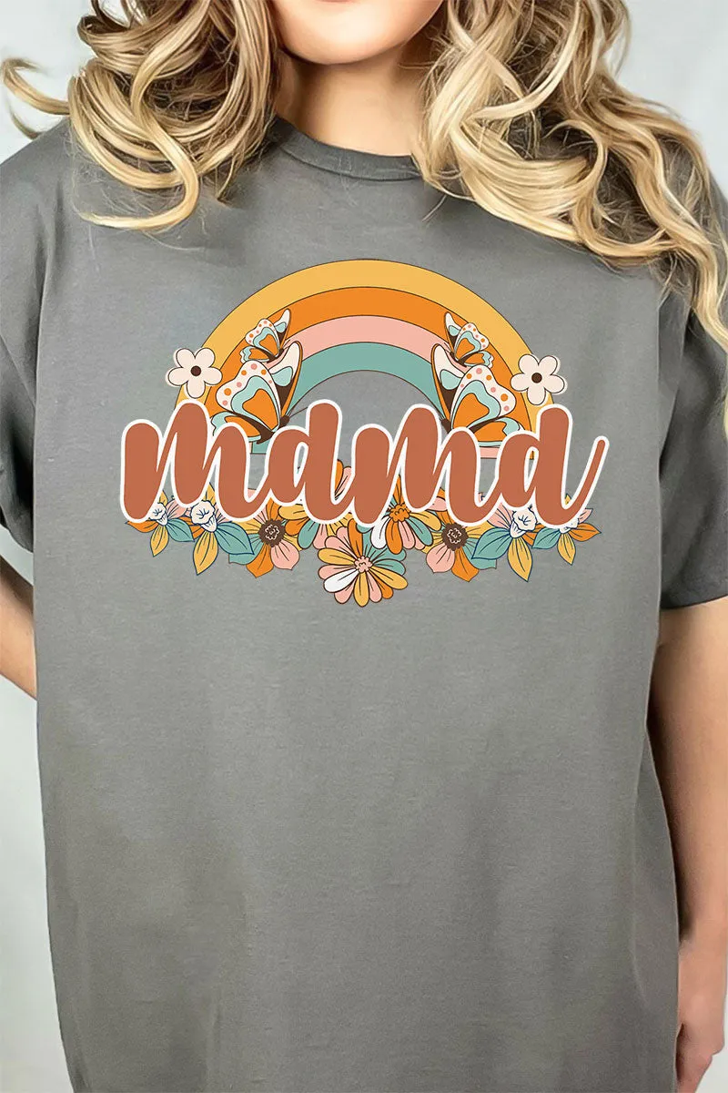 Butterfly Groovy Mama Combed Cotton T-Shirt