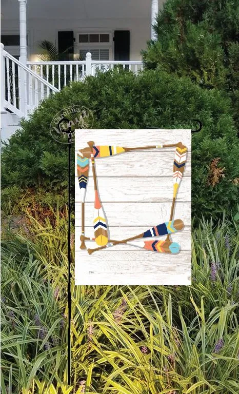Canoe Oars Garden Flag