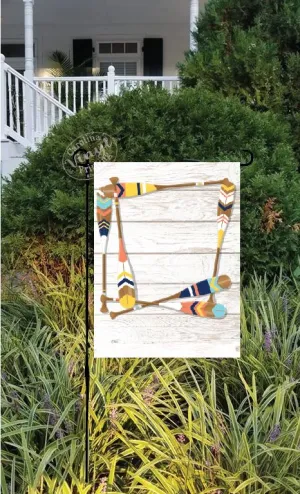 Canoe Oars Garden Flag