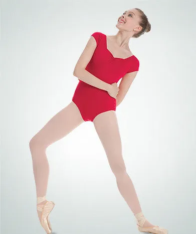 Cap Sleeve Leotard P450 - Light Forest Green