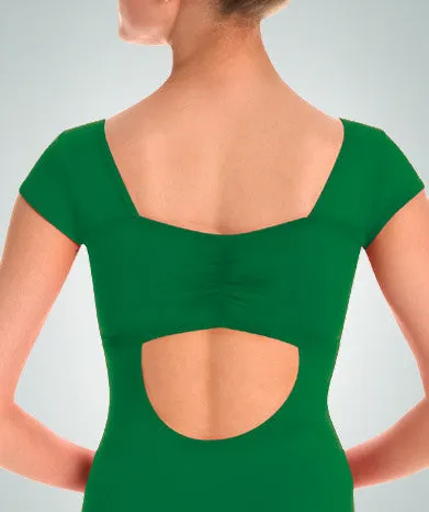 Cap Sleeve Leotard P450 - Light Forest Green