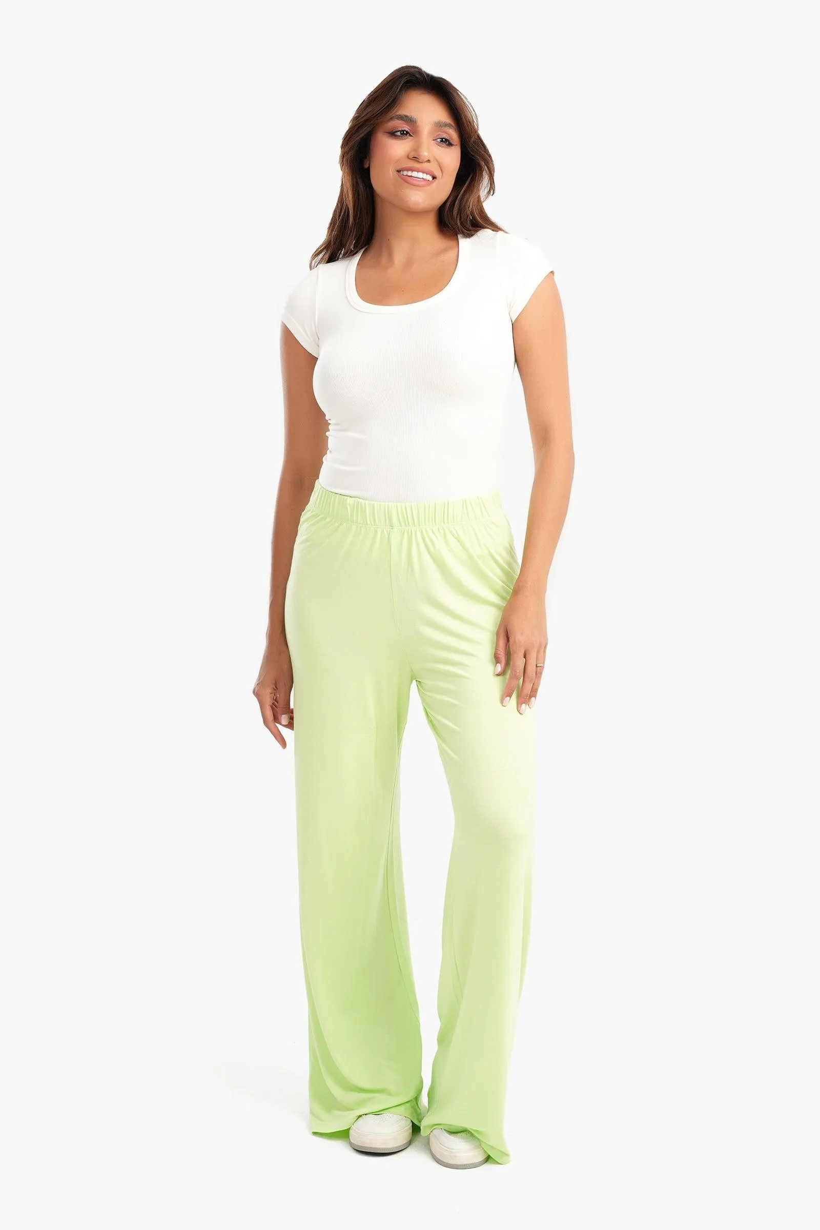 Carina Microfiber Ribbed Top for Women, Small-Medium, Off White