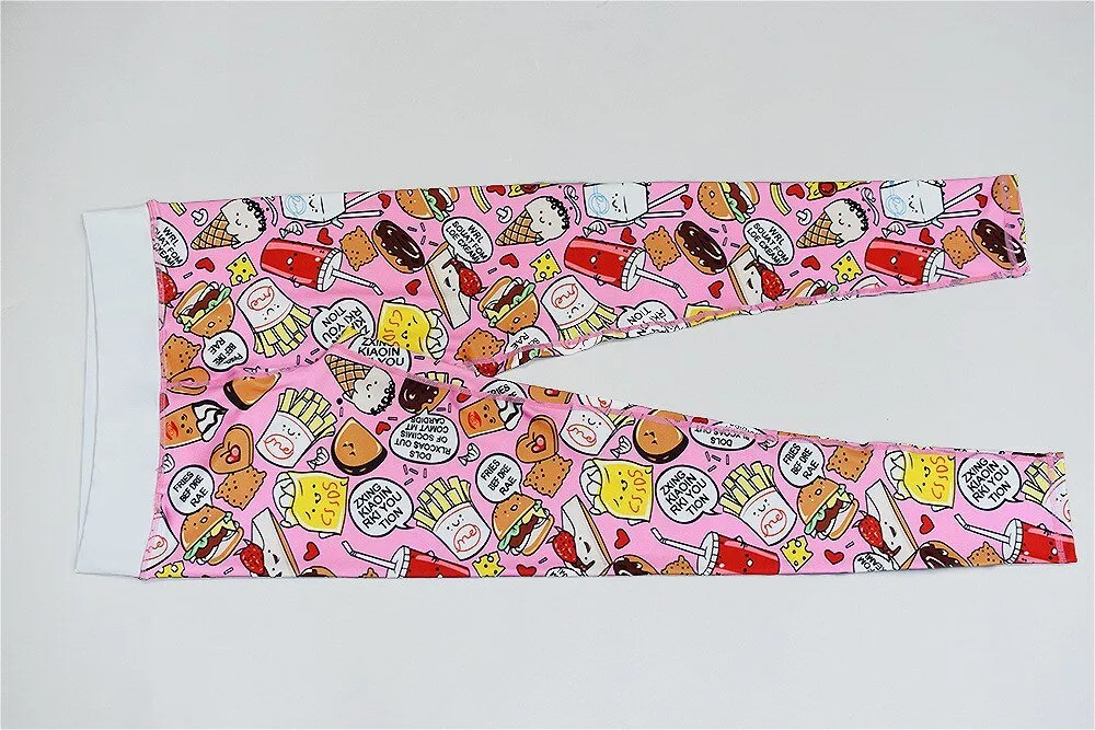 Cartoon Print Yoga Fitness Suits Tank Crop Top High Waist Pants Sportswear Fitness Tracksuit Running Sports Gym Workout Clothes