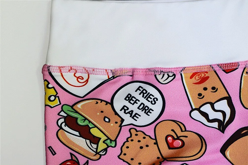 Cartoon Print Yoga Fitness Suits Tank Crop Top High Waist Pants Sportswear Fitness Tracksuit Running Sports Gym Workout Clothes