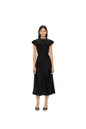 Caryl Beaded Velvet Dress
