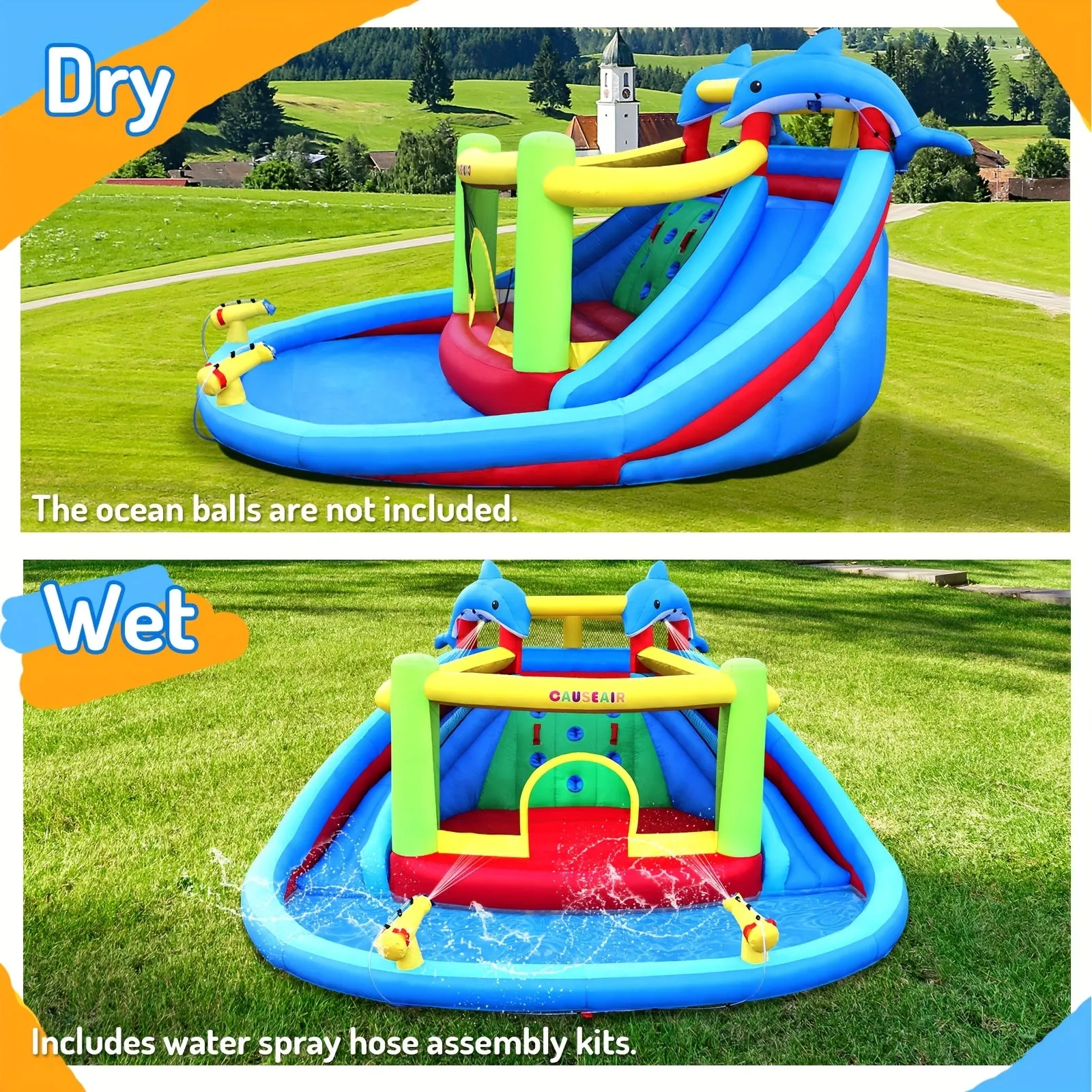 Causeair Double Slide Inflatable Bounce House