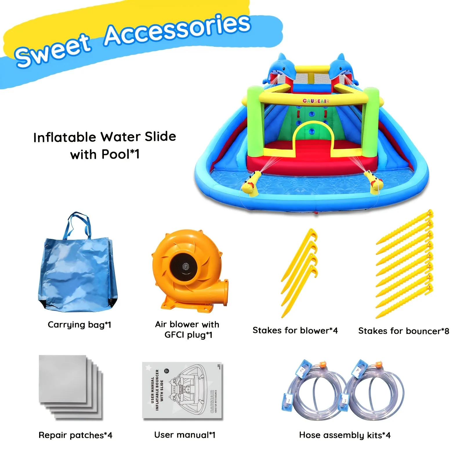 Causeair Double Slide Inflatable Bounce House
