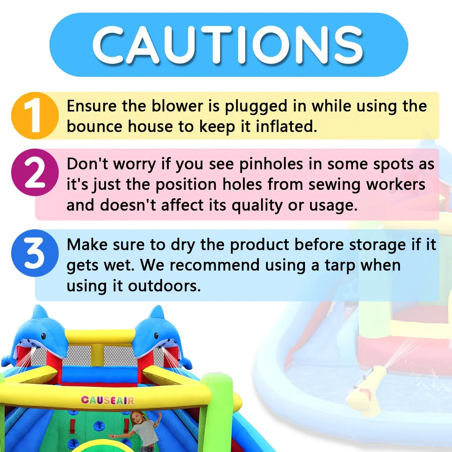Causeair Double Slide Inflatable Bounce House