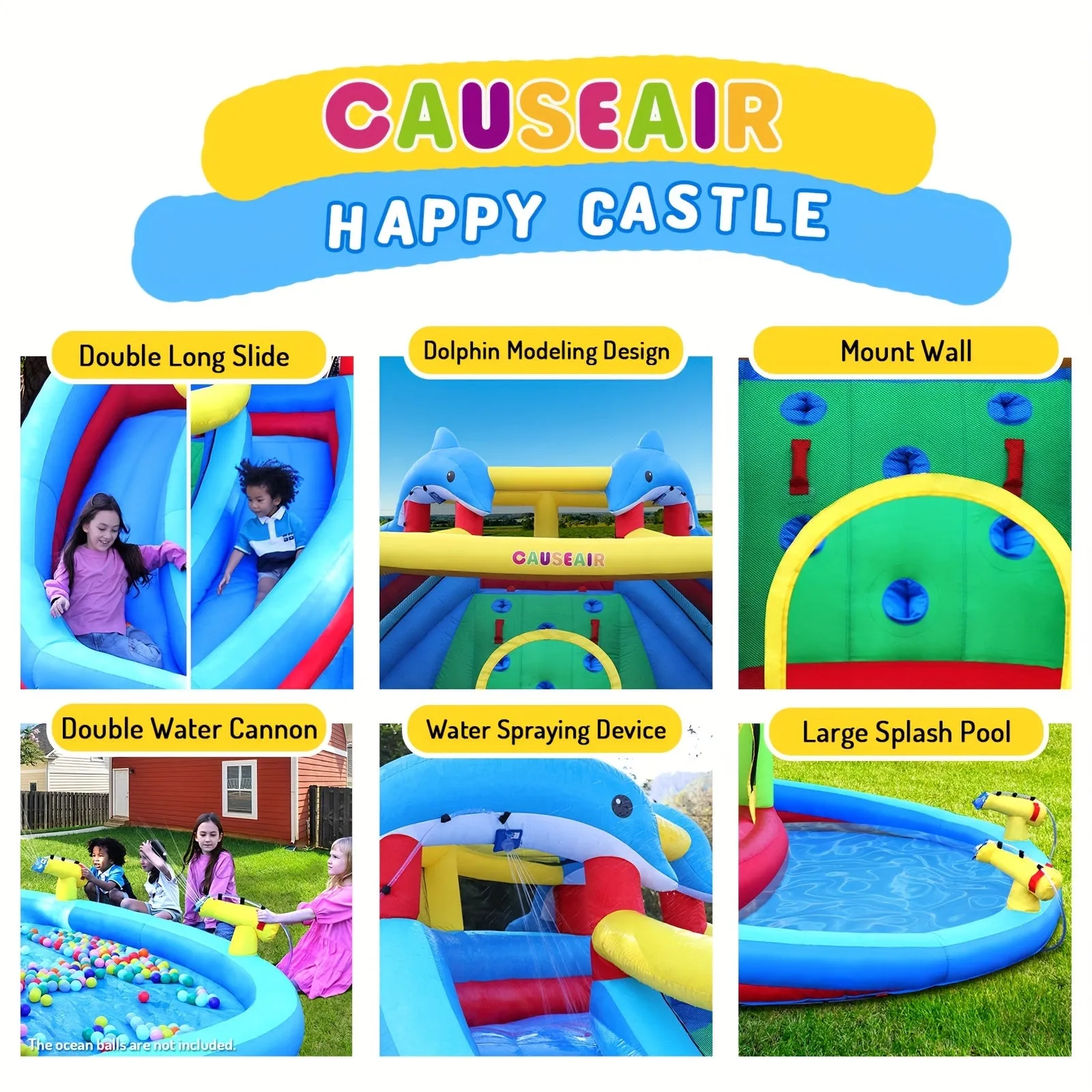 Causeair Double Slide Inflatable Bounce House