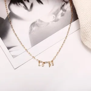 Chunky Chain Link Love Alphabet Word Pendant